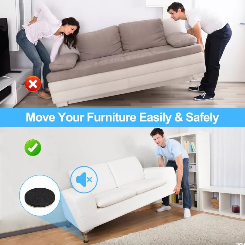 Furniture Moving Sliders Chair Leg Feet Pads Floor Protectors For Easy Movement 3