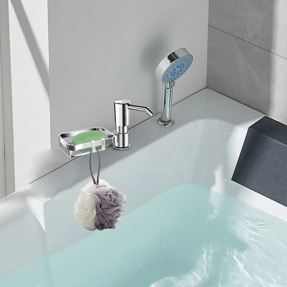 Sink Soap Dispenser With Sponge Holder Liquid Pump Tube For Kitchen 2