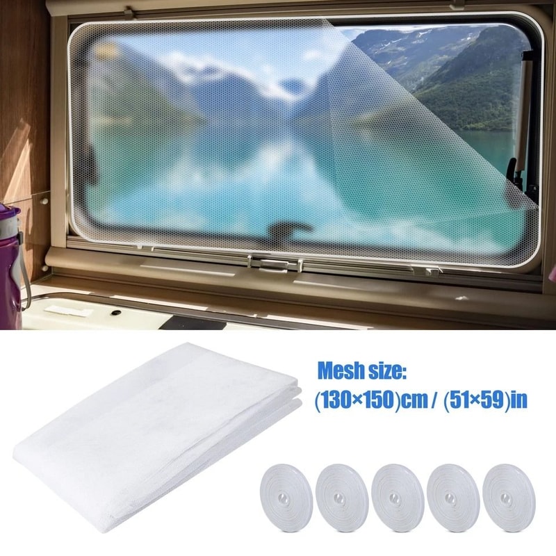 SelfAdhesive Window Mosquito Net Mesh Screen With Tape Invisible Easy DIY Installation 7