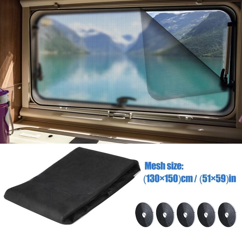 SelfAdhesive Window Mosquito Net Mesh Screen With Tape Invisible Easy DIY Installation 6