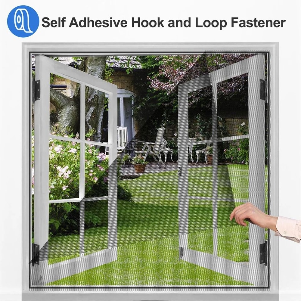 SelfAdhesive Window Mosquito Net Mesh Screen With Tape Invisible Easy DIY Installation 3