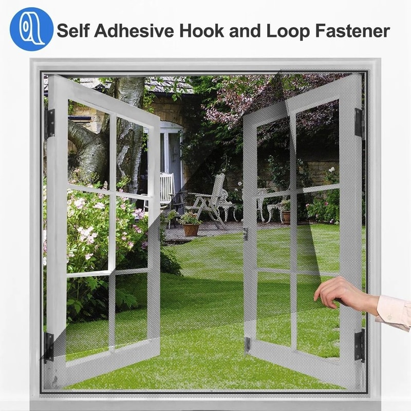 SelfAdhesive Window Mosquito Net Mesh Screen With Tape Invisible Easy DIY Installation 3