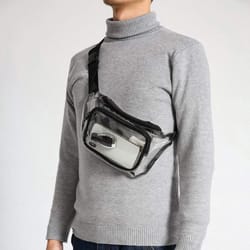 clear waist pouch bag – transparent zipper fanny pack with adjustable strap, travel-ready gift for active adventures