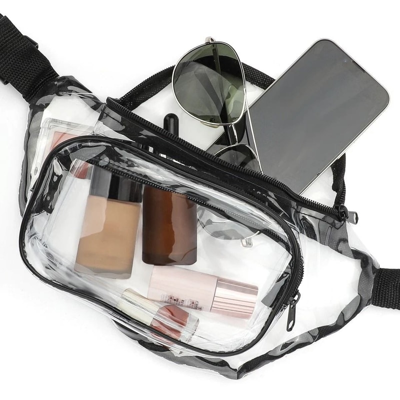Clear Waist Pouch Bag Transparent Zipper Fanny Pack With Adjustable Strap TravelReady Gift For Act 3