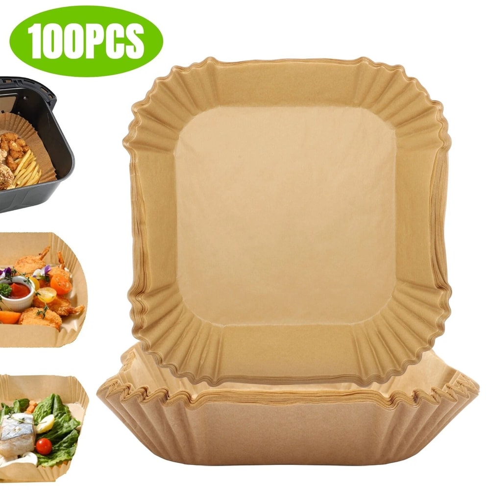 Air Fryer Paper Liners NonStick Baking Sheets For Roasting Microwave Use 6