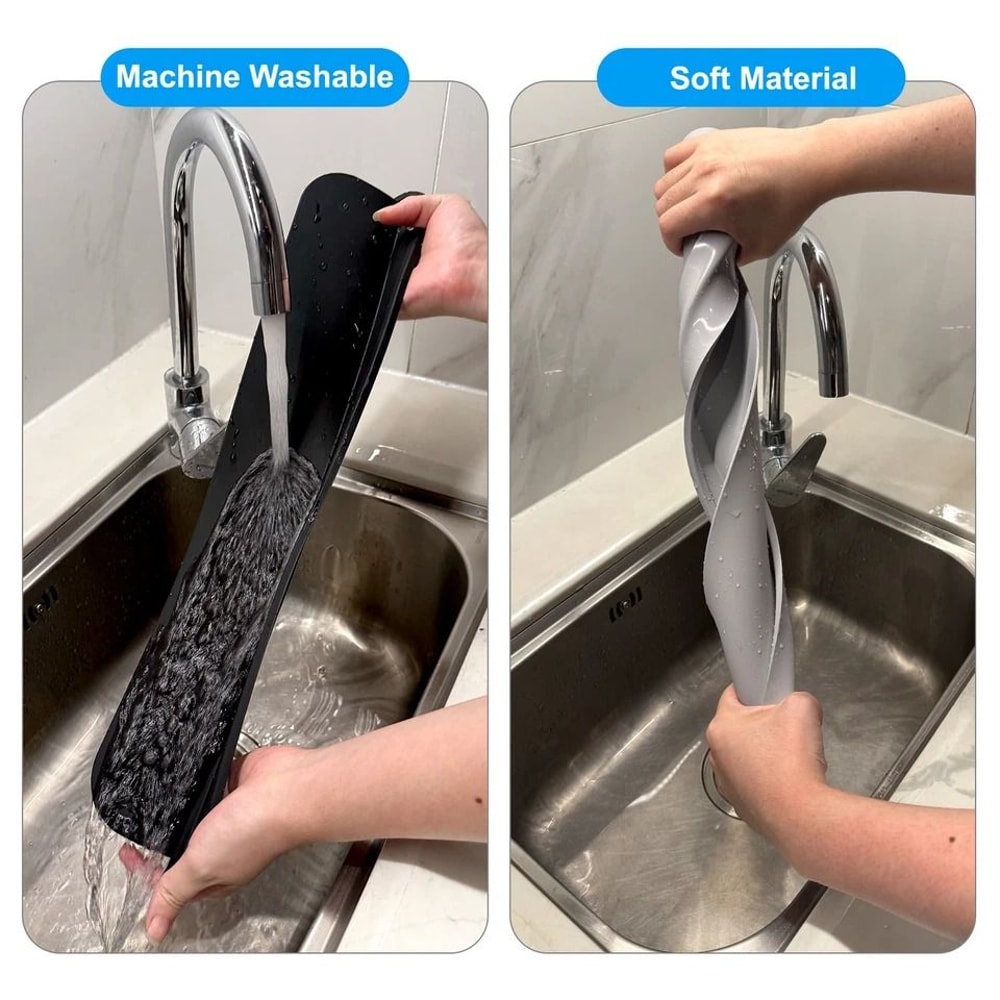 Silicone Sink Splash Guard Durable Water Stopper For Kitchen Dishwashing Area And More 2