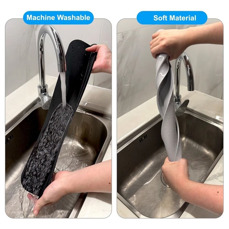 Silicone Sink Splash Guard Durable Water Stopper For Kitchen Dishwashing Area And More 2