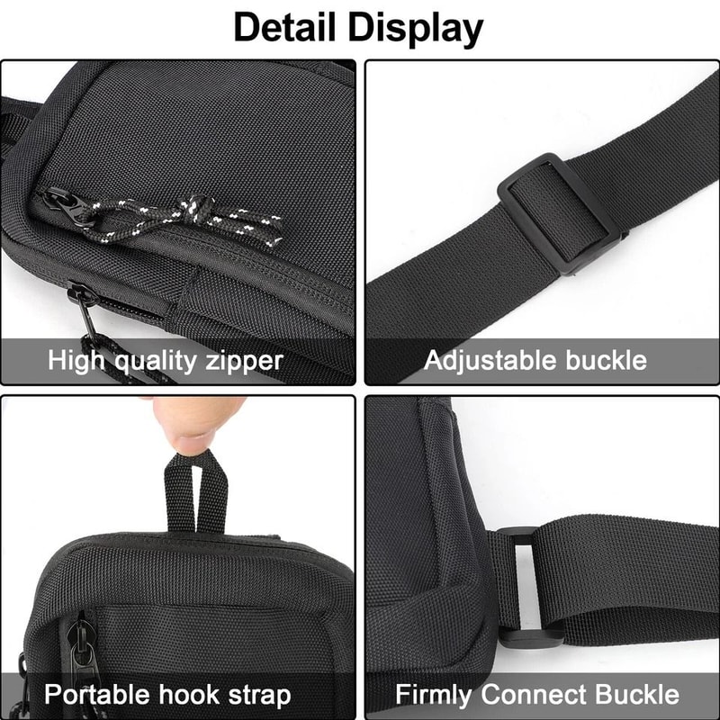 Mens Sling Shoulder Bag Stylish Chest Pack Crossbody For Casual Travel Phones 2