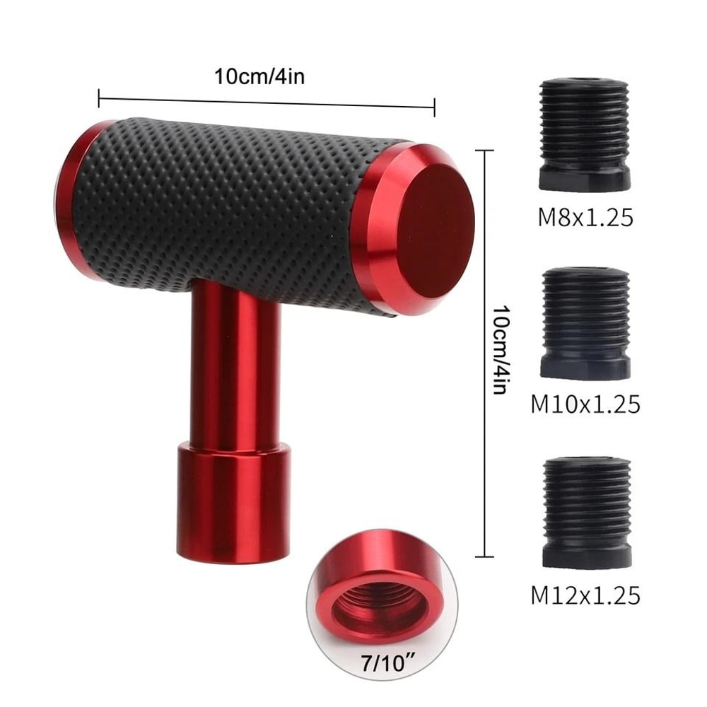 Universal Aircraft Style Gear Shift Knob For Auto Manual Automatic Transmission Leather THandle 6