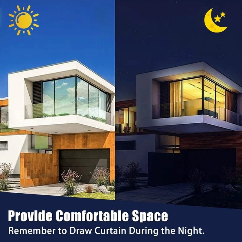 One Way Mirror Window Film UV Reflective Sun Block For Privacy Energy Savings 1