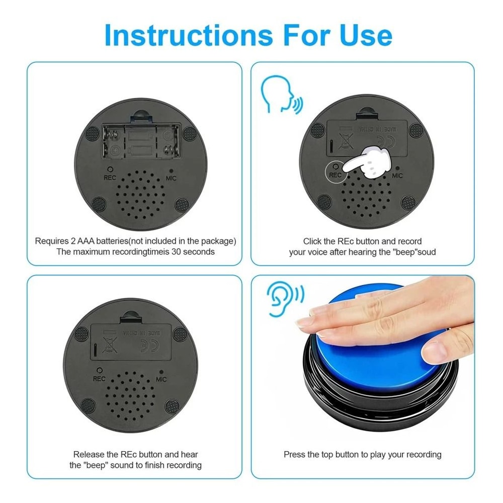 Dog Talking Button Communication Set Recordable Voice Buttons With NonSlip Pad Stickers For Pet T 2