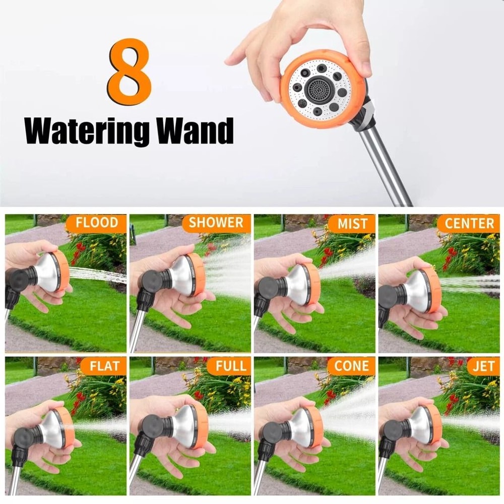 Heavy Duty Metal Watering Wand For Garden Hose Ratcheting Head With Watering Patterns 4