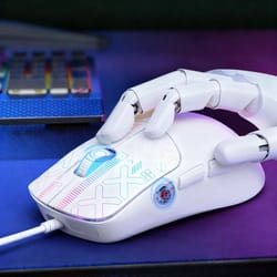 silent usb wired gaming mouse with rgb lighting, ergonomic grip & adjustable dpi for precision gaming