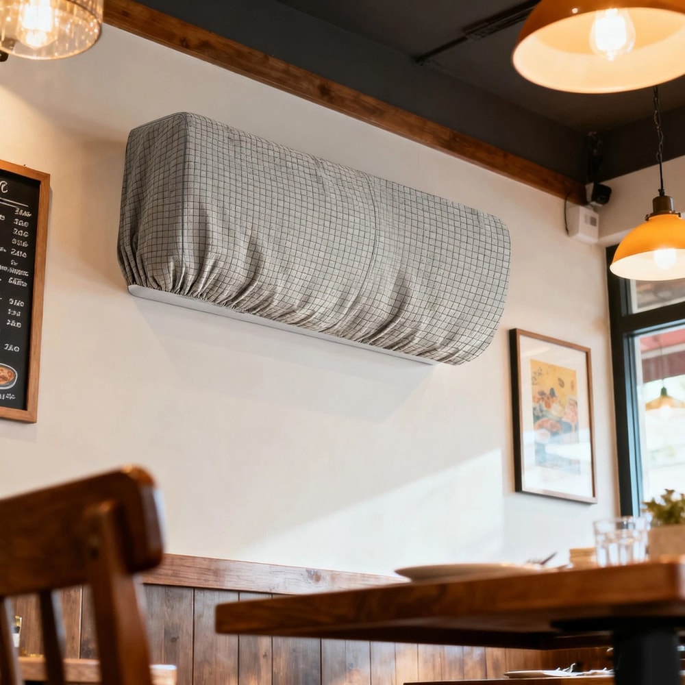 WallMounted Air Conditioner Dust Protective Cover Elastic Polyester AC Cover For Split Indoor Unit 0