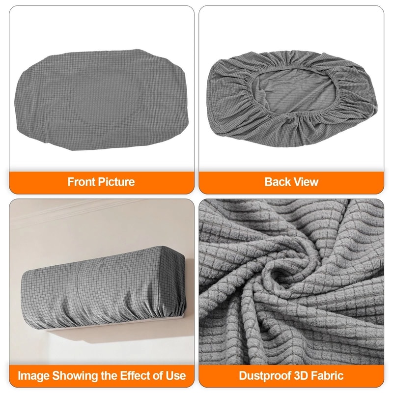 WallMounted Air Conditioner Dust Protective Cover Elastic Polyester AC Cover For Split Indoor Unit 2