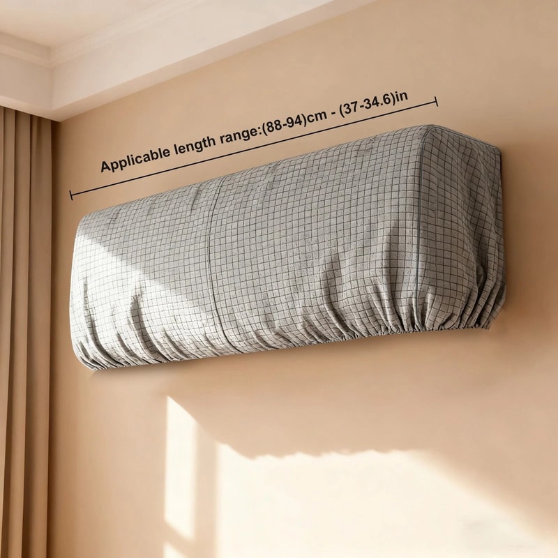 WallMounted Air Conditioner Dust Protective Cover Elastic Polyester AC Cover For Split Indoor Unit 3