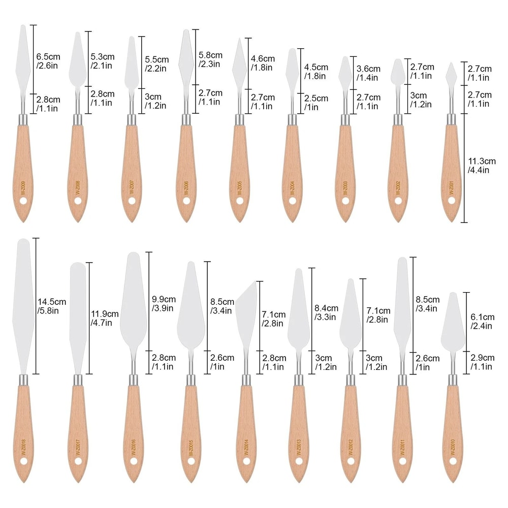 Stainless Steel Oil Painting Palette Knife Set For Artists Hobbyists 4