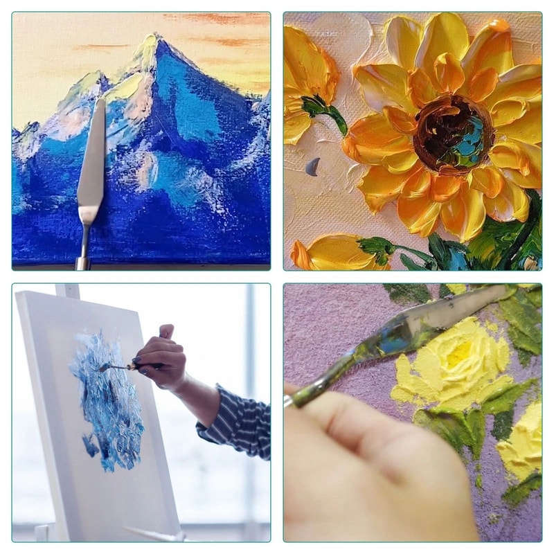 Stainless Steel Oil Painting Palette Knife Set For Artists Hobbyists 2