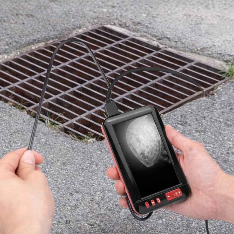 LED Industrial Endoscope Borescope Camera Inspection Snake With Waterproof And HD Screen 0