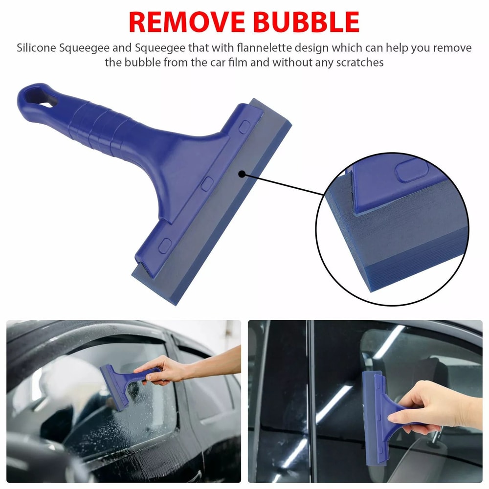 Car Window Tint Kit Vinyl Wrap Film Tools Squeegee Scraper With Gloves 1