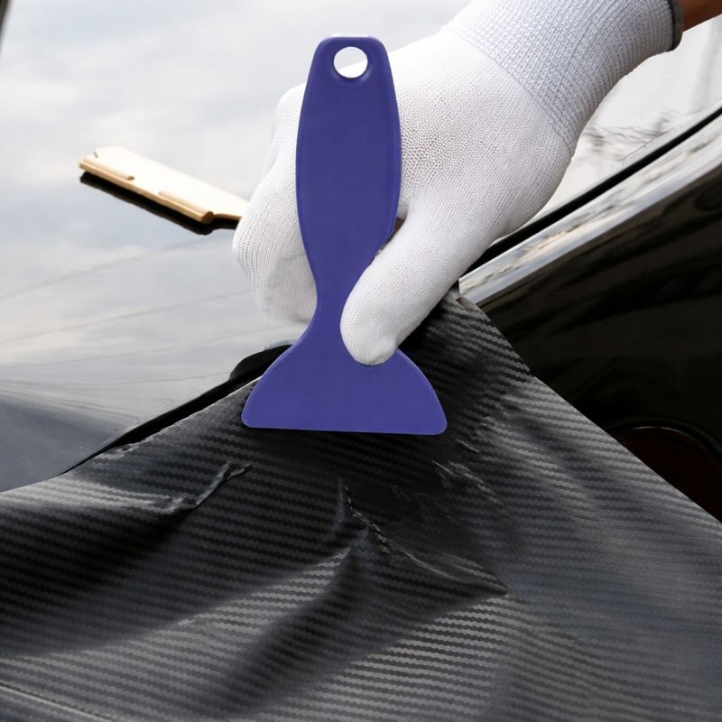 Car Window Tint Kit Vinyl Wrap Film Tools Squeegee Scraper With Gloves 0