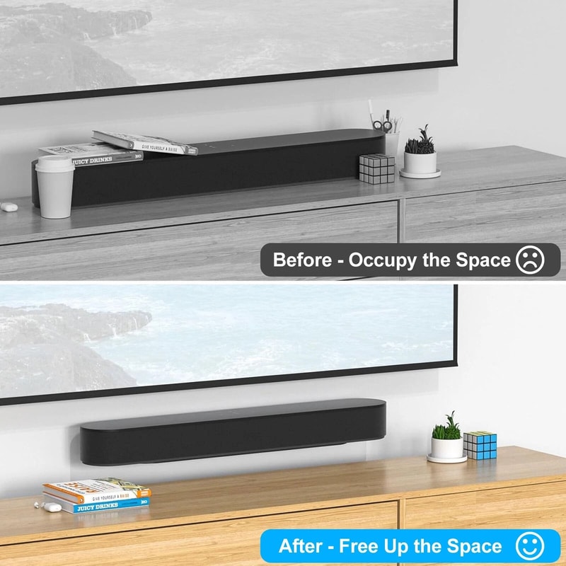 Soundbar Wall Mount Bracket Black Speaker Stand Holder 1