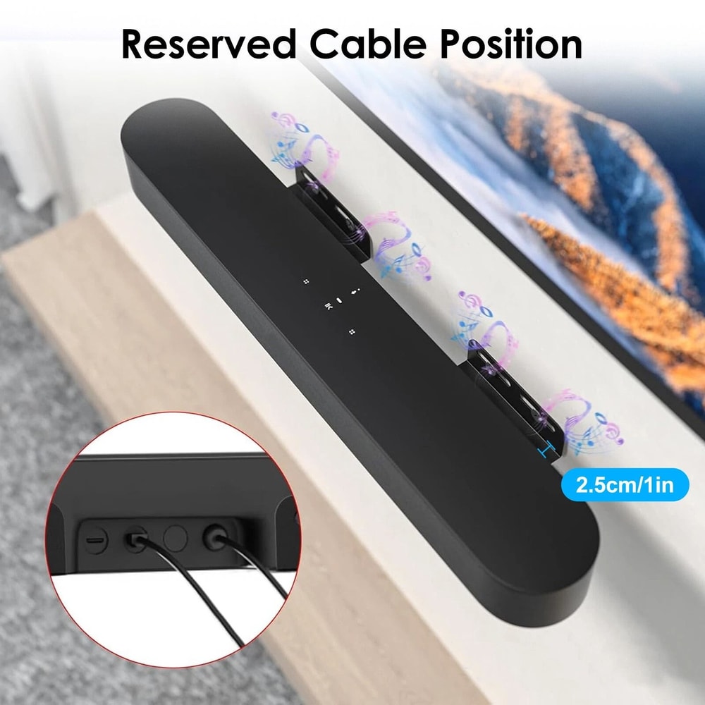 Soundbar Wall Mount Bracket Black Speaker Stand Holder 4