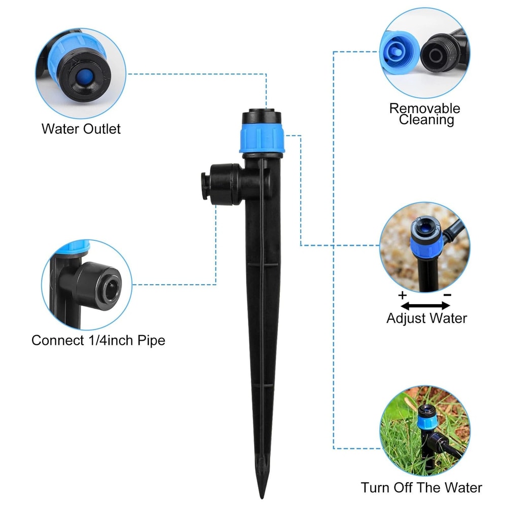 Adjustable Drip Irrigation Emitters Garden Drip Watering System 4