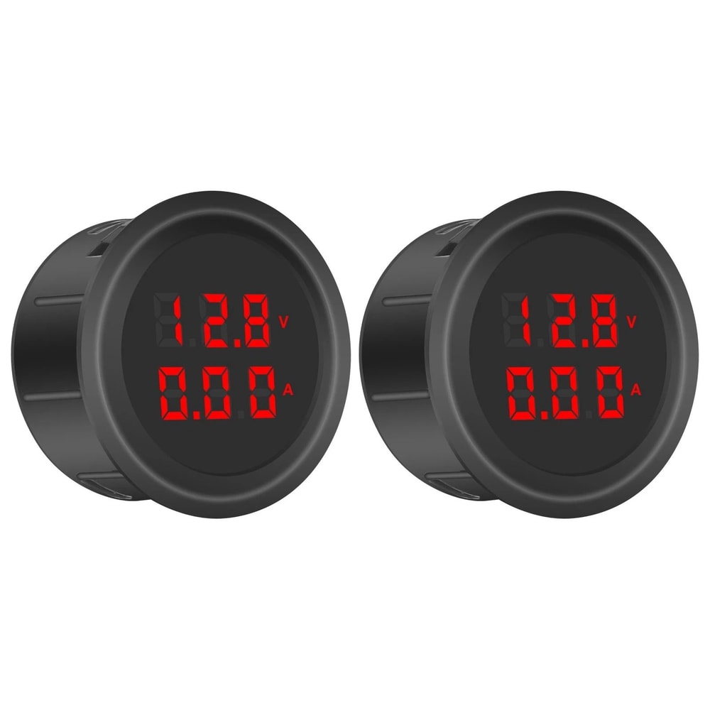 Car Battery Voltmeter Current Meter LED Digital Display Voltage Gauge For Accurate Monitoring 0