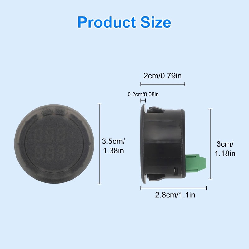 Car Battery Voltmeter Current Meter LED Digital Display Voltage Gauge For Accurate Monitoring 7