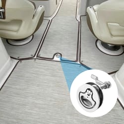 marine-grade stainless steel boat cam latch with back plate and screws for hatch doors