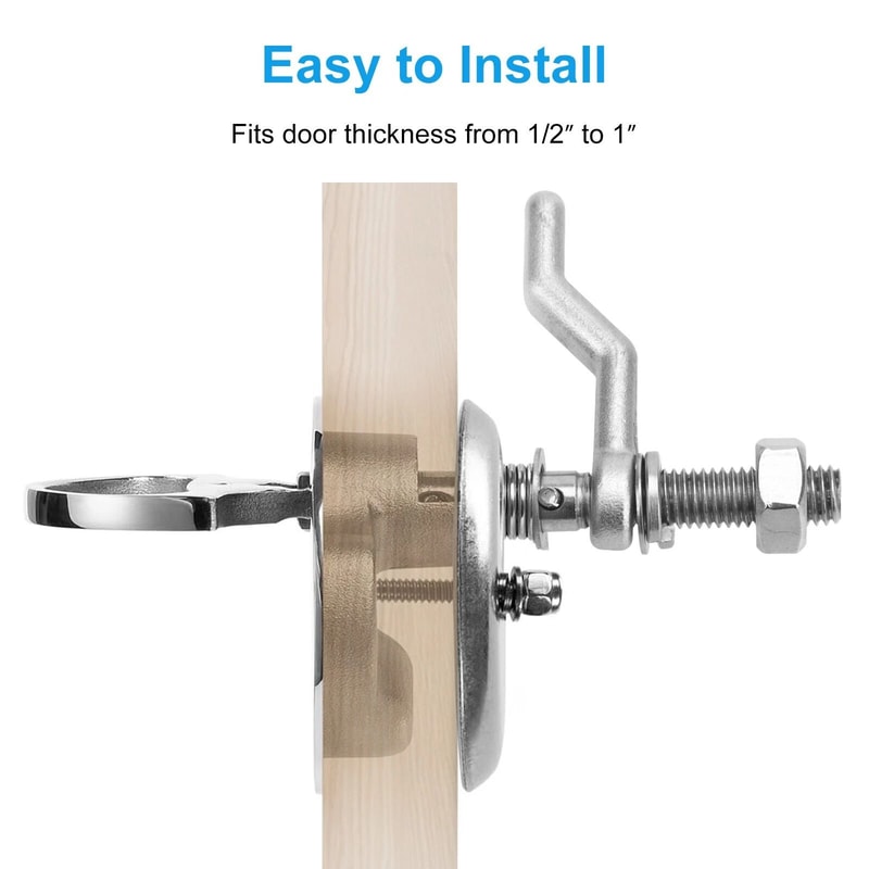 MarineGrade Stainless Steel Boat Cam Latch With Back Plate And Screws For Hatch Doors 3