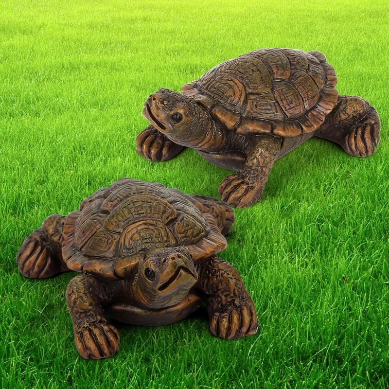 Garden Tortoise Statue Charming Turtle Figurine For Lawn Patio And Home Decor 5