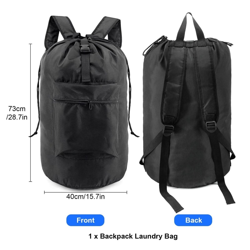 Heavy Duty Large Laundry Backpack With Adjustable Straps For Travel Camp Extra Large Portable And 5