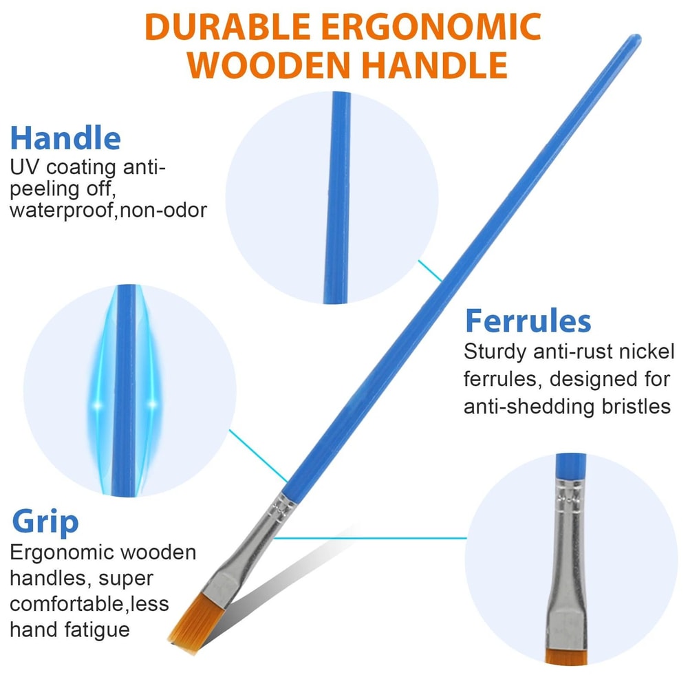 Artist Paint Brushes Kit For Acrylic Oil Watercolor Painting 1