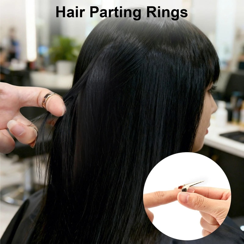 Hair Parting Tools Set With Sectioning Clips Rat Tail Combs Purple Salon Kit For Professional Sty 3