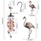 Large Flamingo Metal Wind Chimes For Outdoor Garden Premium Aluminum Relaxing Sound Decorative 3