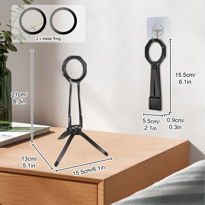 Magnetic Aluminum Foldable Phone Tripod Stand For MagSafe Portable Mount 2