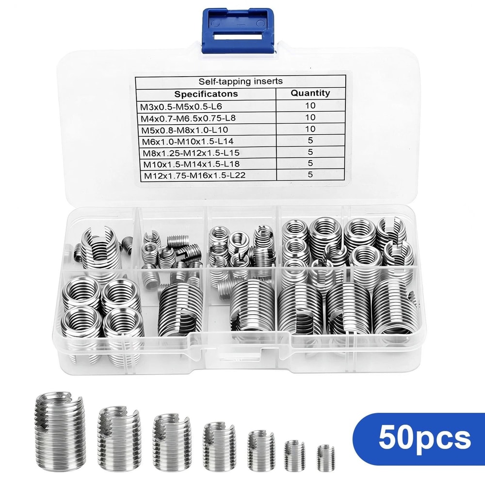 Stainless Steel SelfTapping Thread Inserts Set For Industrial Repairs Durable And Easy To Use 6
