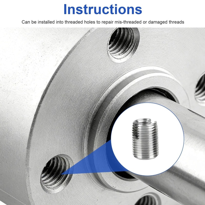 Stainless Steel SelfTapping Thread Inserts Set For Industrial Repairs Durable And Easy To Use 2