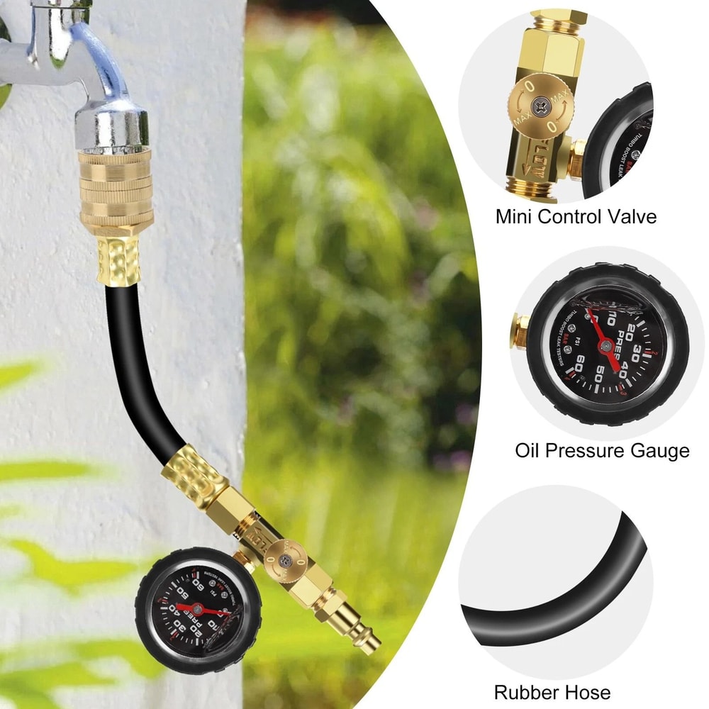 Camper Winterizing Blowout Hose Adapter Kit With Pressure Gauge 5