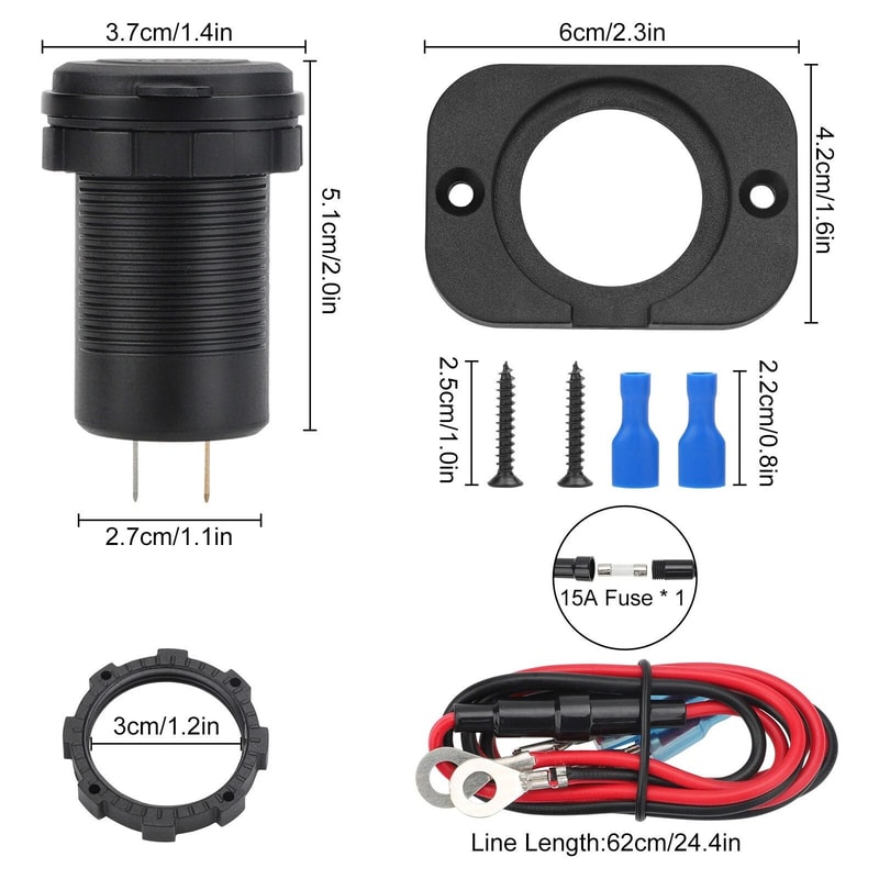 Dual USB Car Charger Socket Fast Charging 2