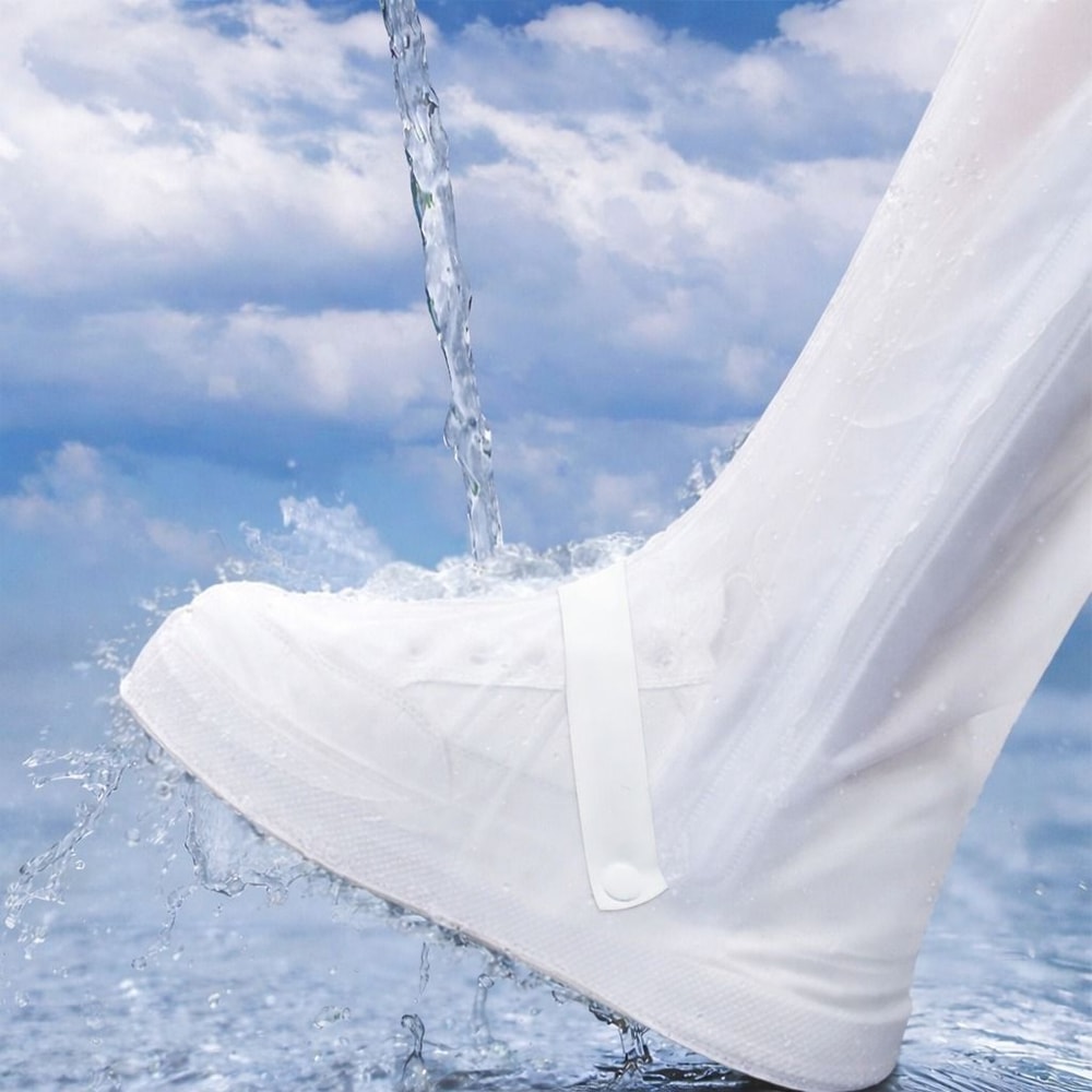 Reusable Waterproof Shoe Covers Reflective AntiSlip Overshoes For Boots 0