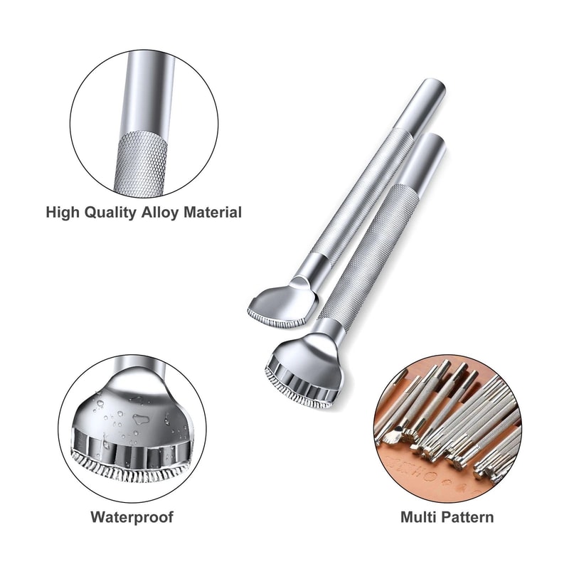 Alloy Leather Tool Set For Crafting Stamping Carving Punch Kit For DIY Leatherwork 3