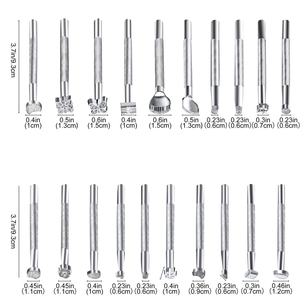 Alloy Leather Tool Set For Crafting Stamping Carving Punch Kit For DIY Leatherwork 4