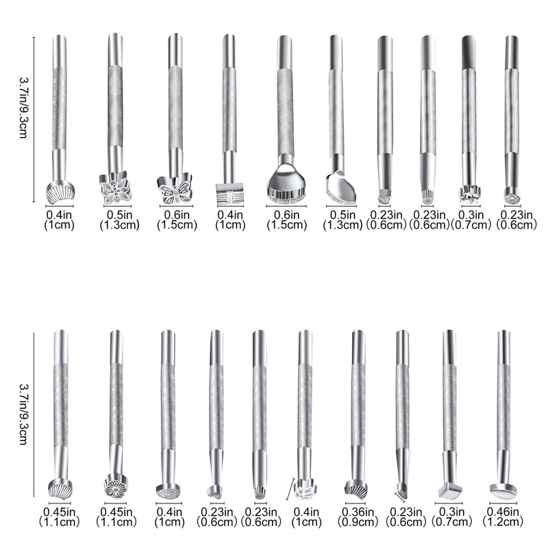 Alloy Leather Tool Set For Crafting Stamping Carving Punch Kit For DIY Leatherwork 4