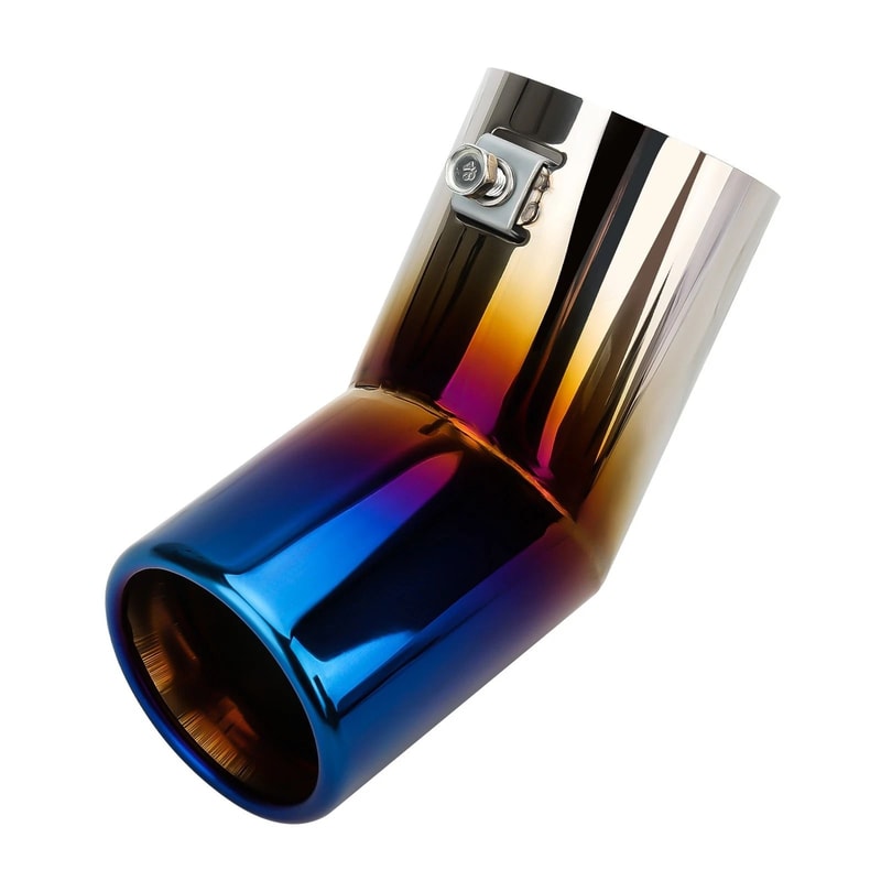 Universal Stainless Steel Exhaust Tail Pipe Tip Noise Reducer Muffler 1