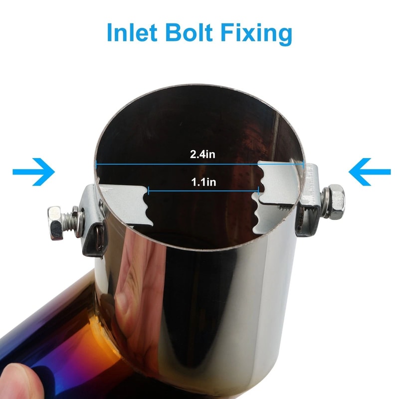 Universal Stainless Steel Exhaust Tail Pipe Tip Noise Reducer Muffler 5