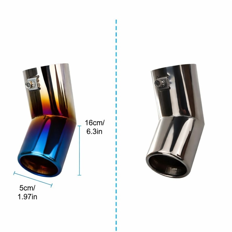 Universal Stainless Steel Exhaust Tail Pipe Tip Noise Reducer Muffler 7