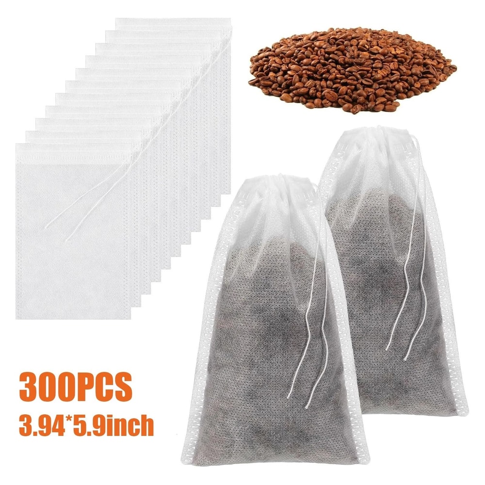 Disposable Tea Filter Bags With Drawstring For Loose Leaf Tea And Coffee Brewing 6